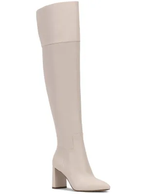 Akemi Womens Faux Suede Pointed Over-The-Knee Boots