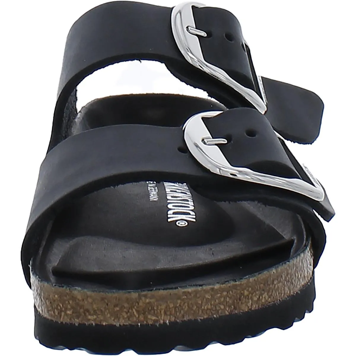 Arizona Big Buckle Womens Leather Cork Slide Sandals