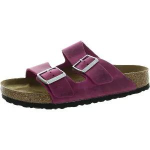 Arizona BS Womens Buckle Leather Slide Sandals