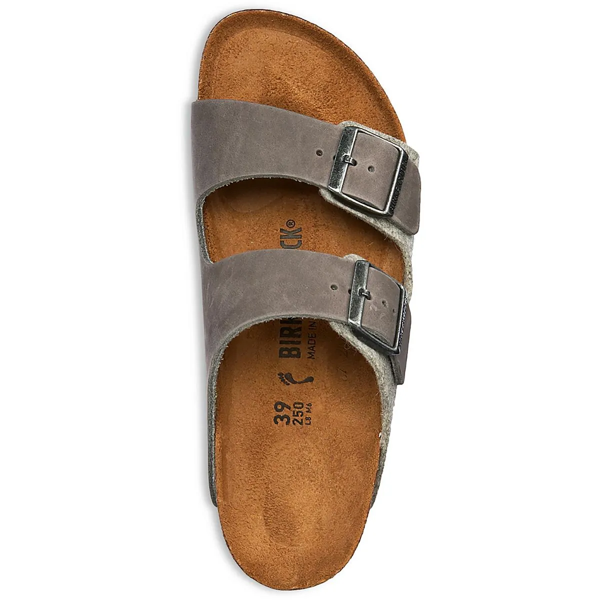 Arizona Womens Leather Studded Footbed Sandals