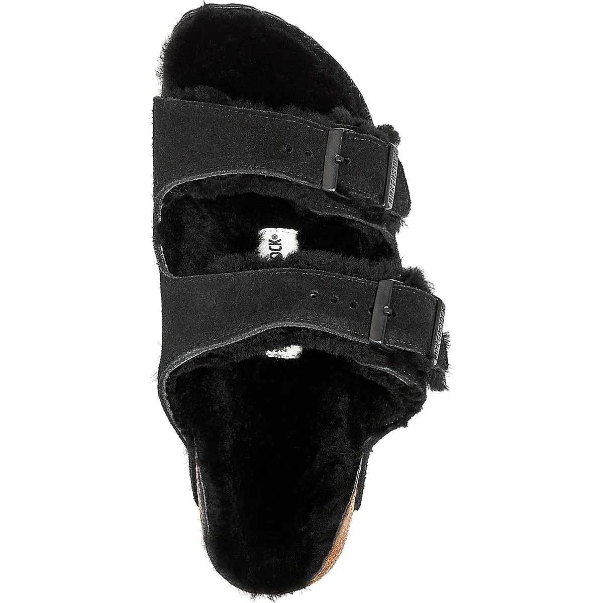 Arizona Womens Suede Fur Lined Footbed Sandals