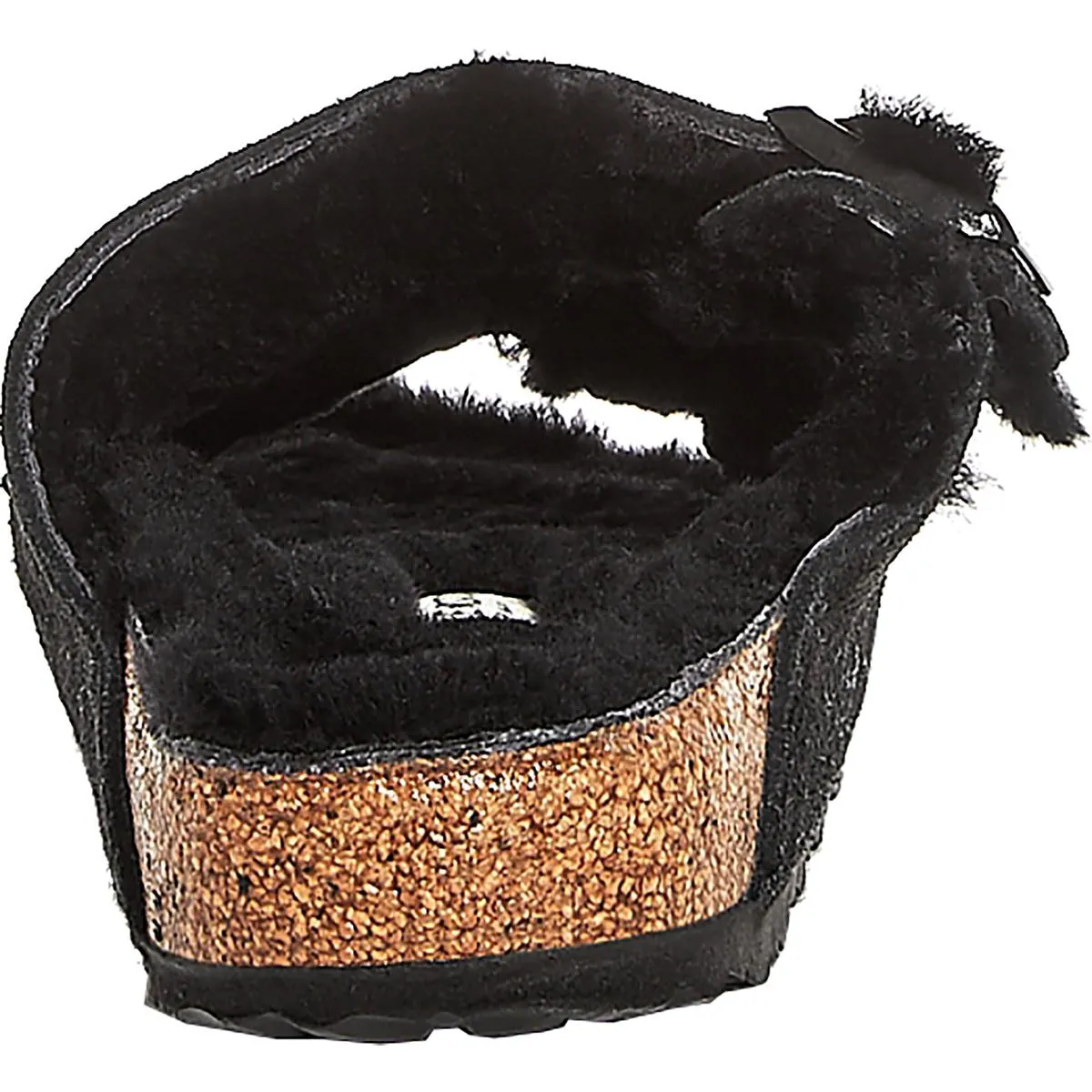 Arizona Womens Suede Fur Lined Footbed Sandals