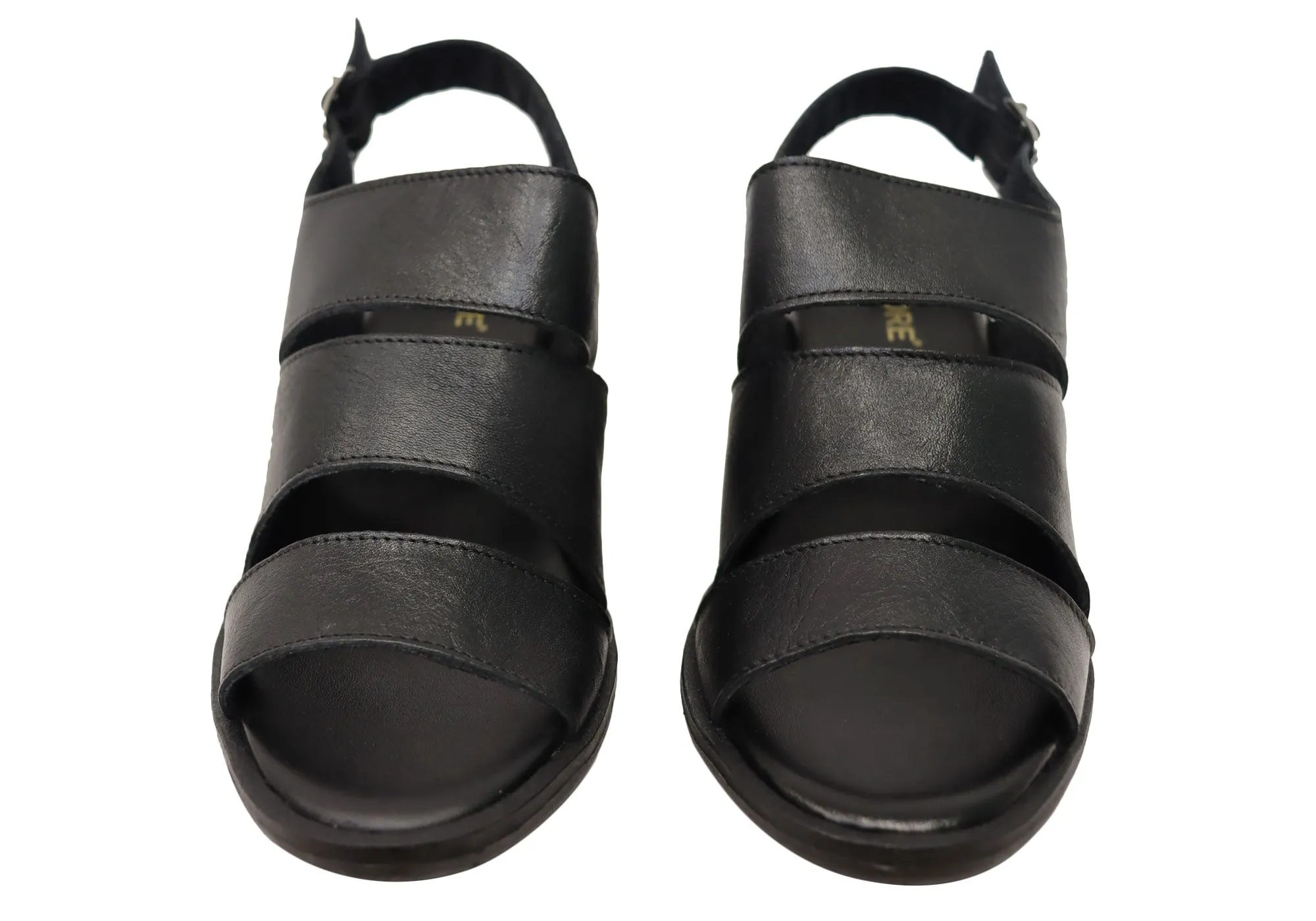 Balatore Carmen Womens Comfortable Brazilian Leather Mid Heel Sandals Balatore Shoes