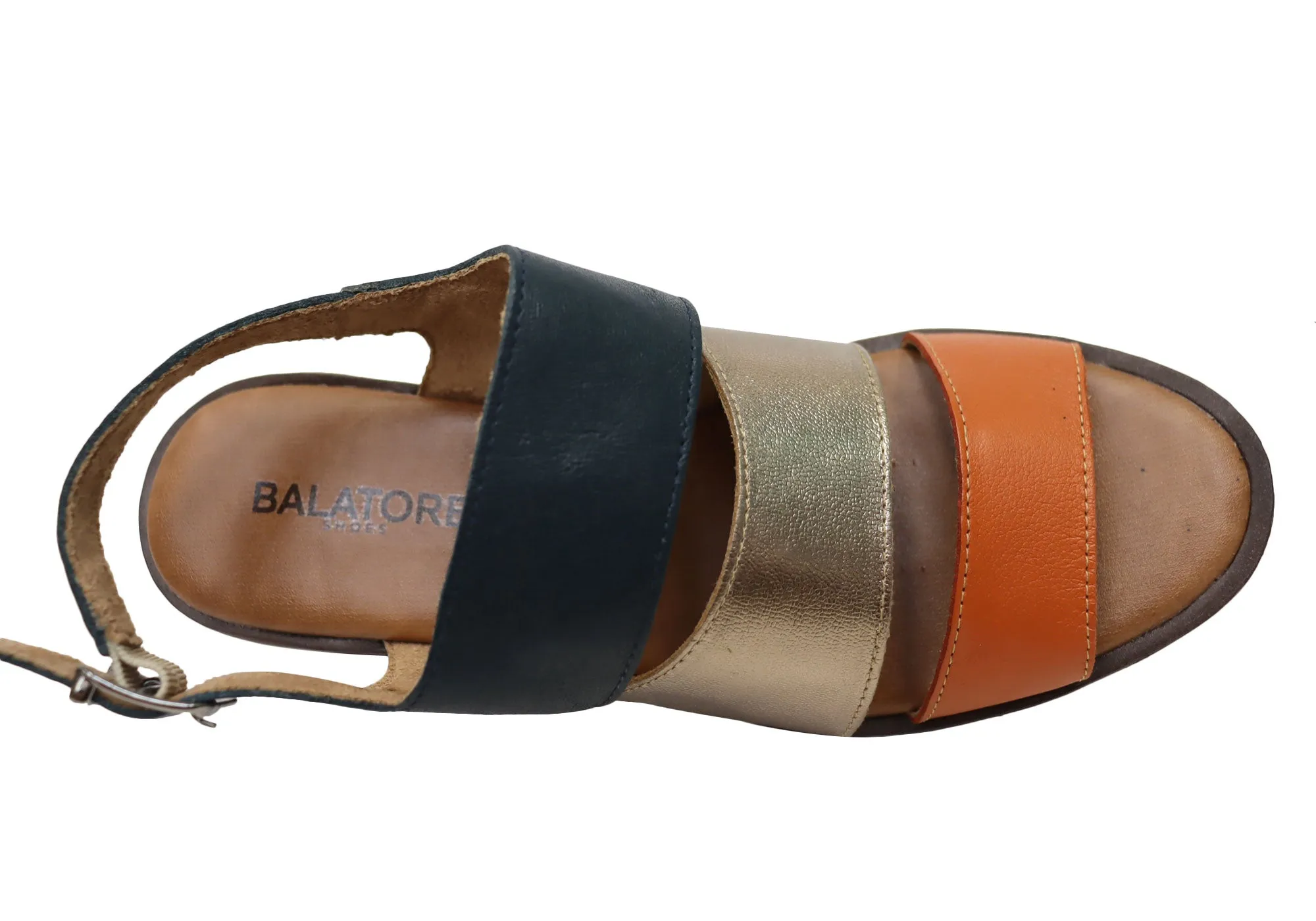 Balatore Carmen Womens Comfortable Brazilian Leather Mid Heel Sandals Balatore Shoes