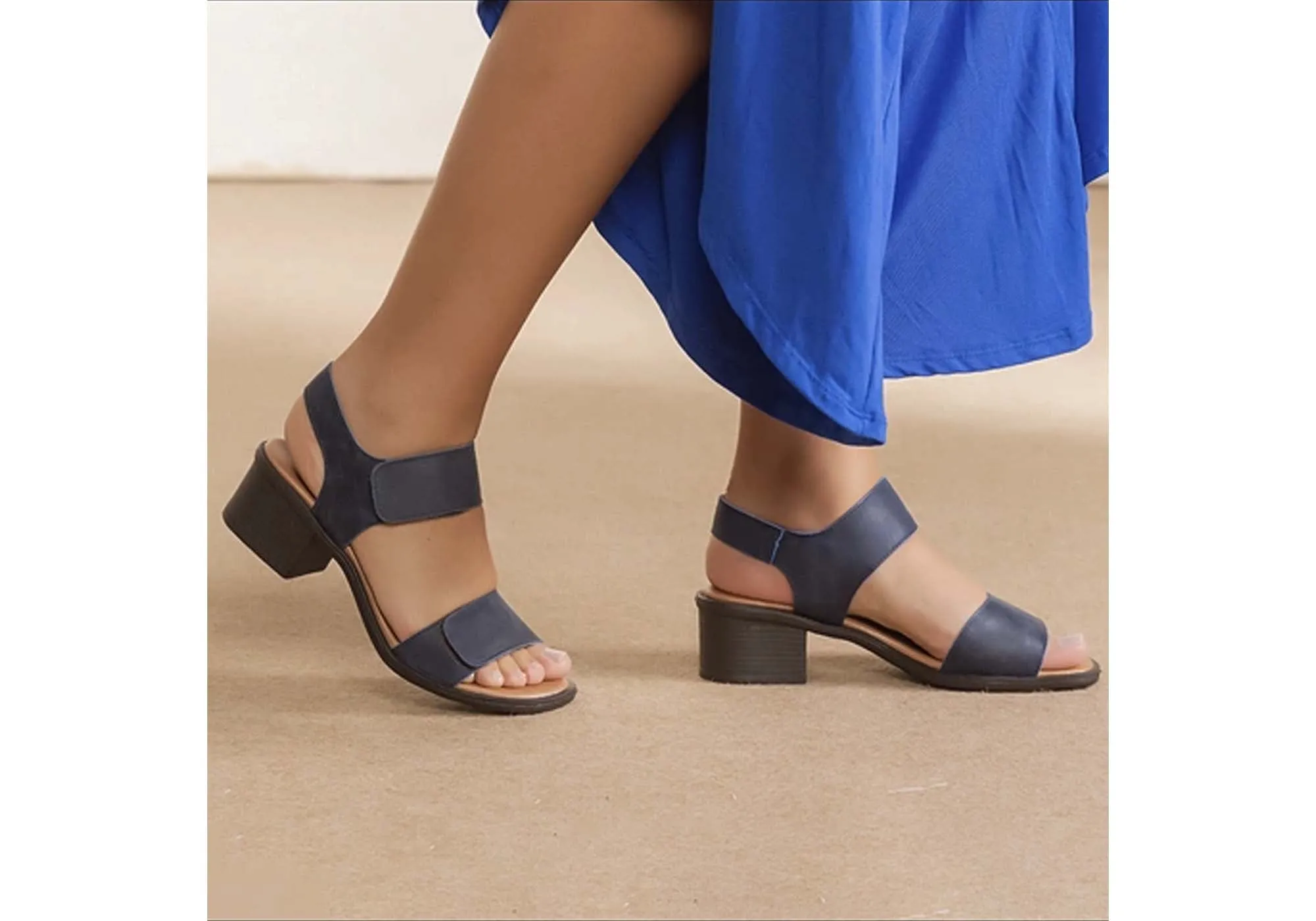 Balatore Sally Womens Comfortable Brazilian Leather Low Heel Sandals Balatore Shoes