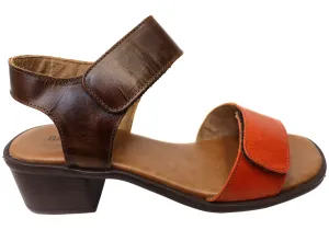 Balatore Sally Womens Comfortable Brazilian Leather Low Heel Sandals Balatore Shoes