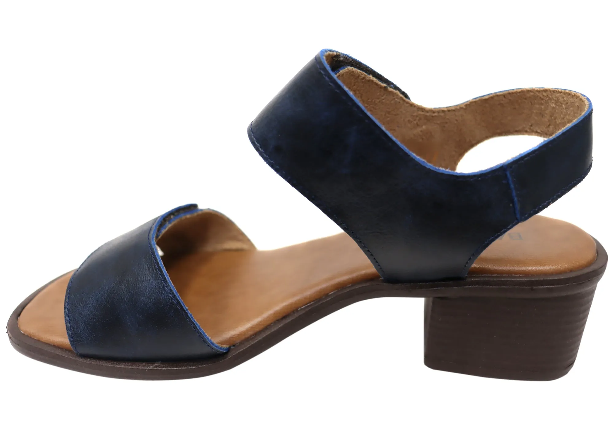 Balatore Sally Womens Comfortable Brazilian Leather Low Heel Sandals Balatore Shoes