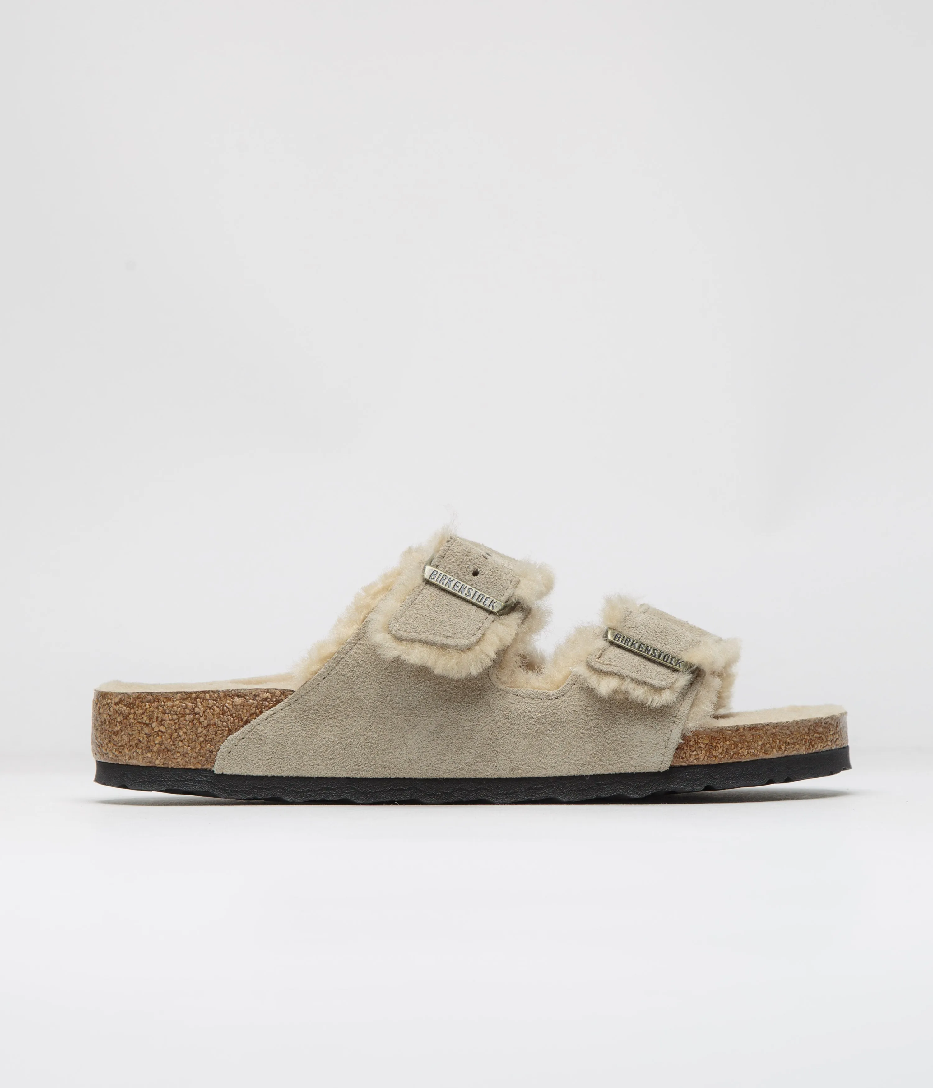 Birkenstock Arizona Shearling Sandals - Taupe Birkenstock Shoes