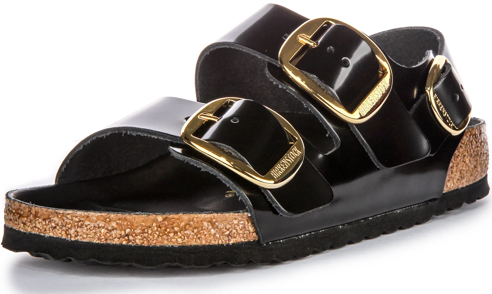 Birkenstock Milano Big Buckle In Black Patent | Regular Fit Shoes Birkenstock