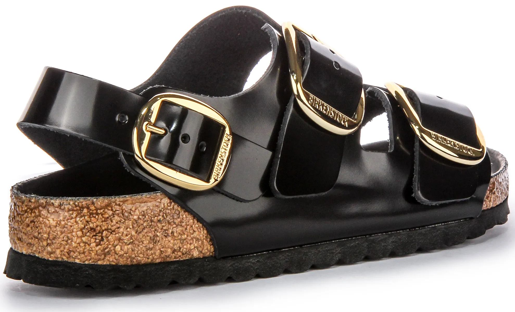 Birkenstock Milano Big Buckle In Black Patent | Regular Fit Shoes Birkenstock