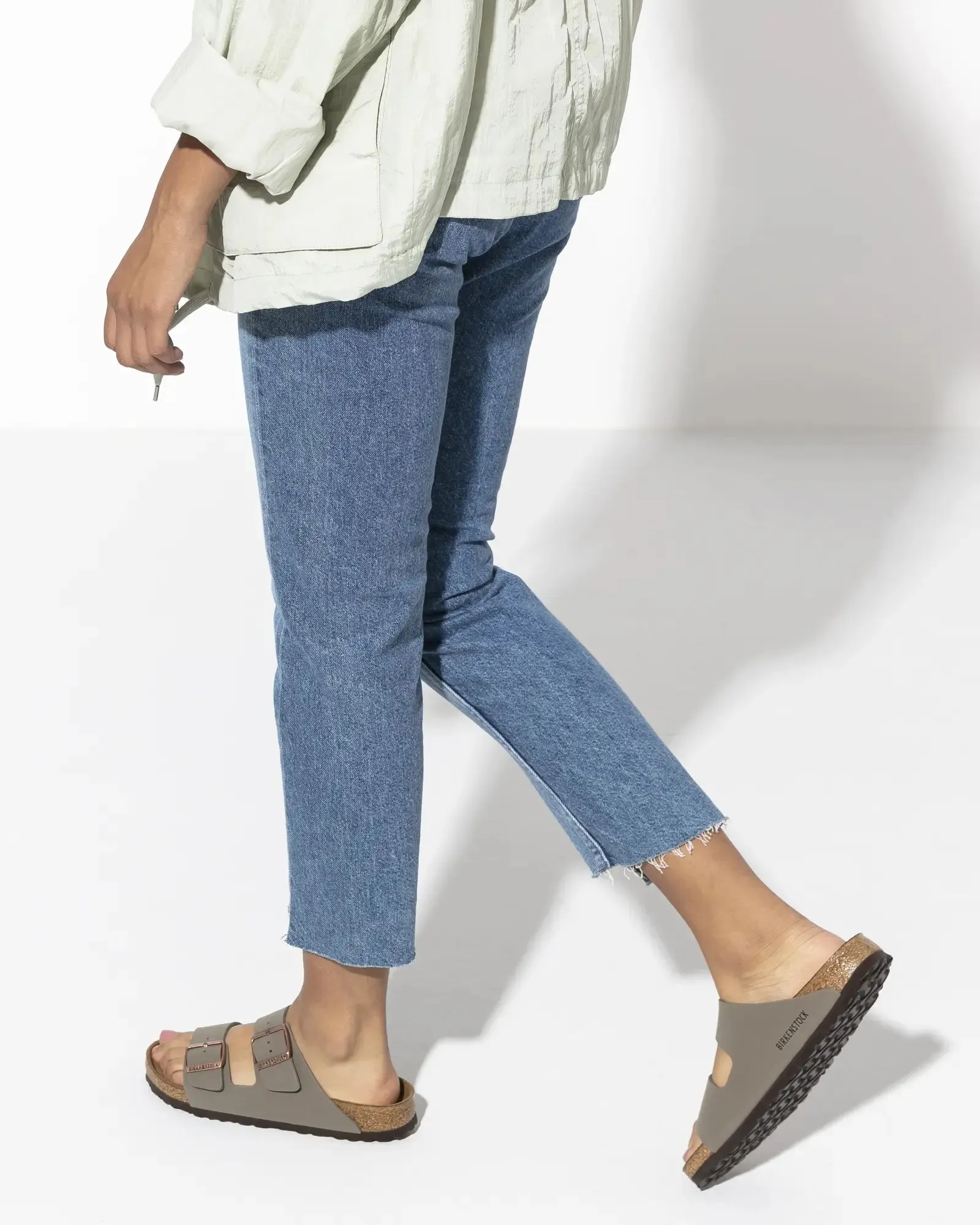 Birkenstock Shoes Arizona Birko Flor Sandals in Stone