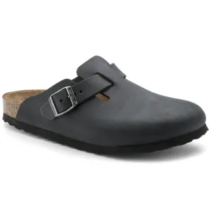 Birkenstock Shoes Boston Oiled Leather Black Regular