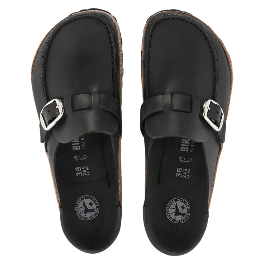Birkenstock Shoes Buckley Oiled Leather Black Narrow