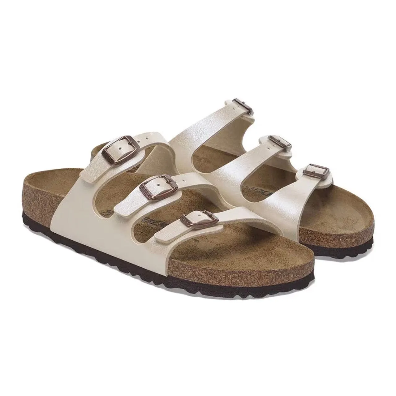 Birkenstock Shoes Florida Graceful Pearl White BF Regular