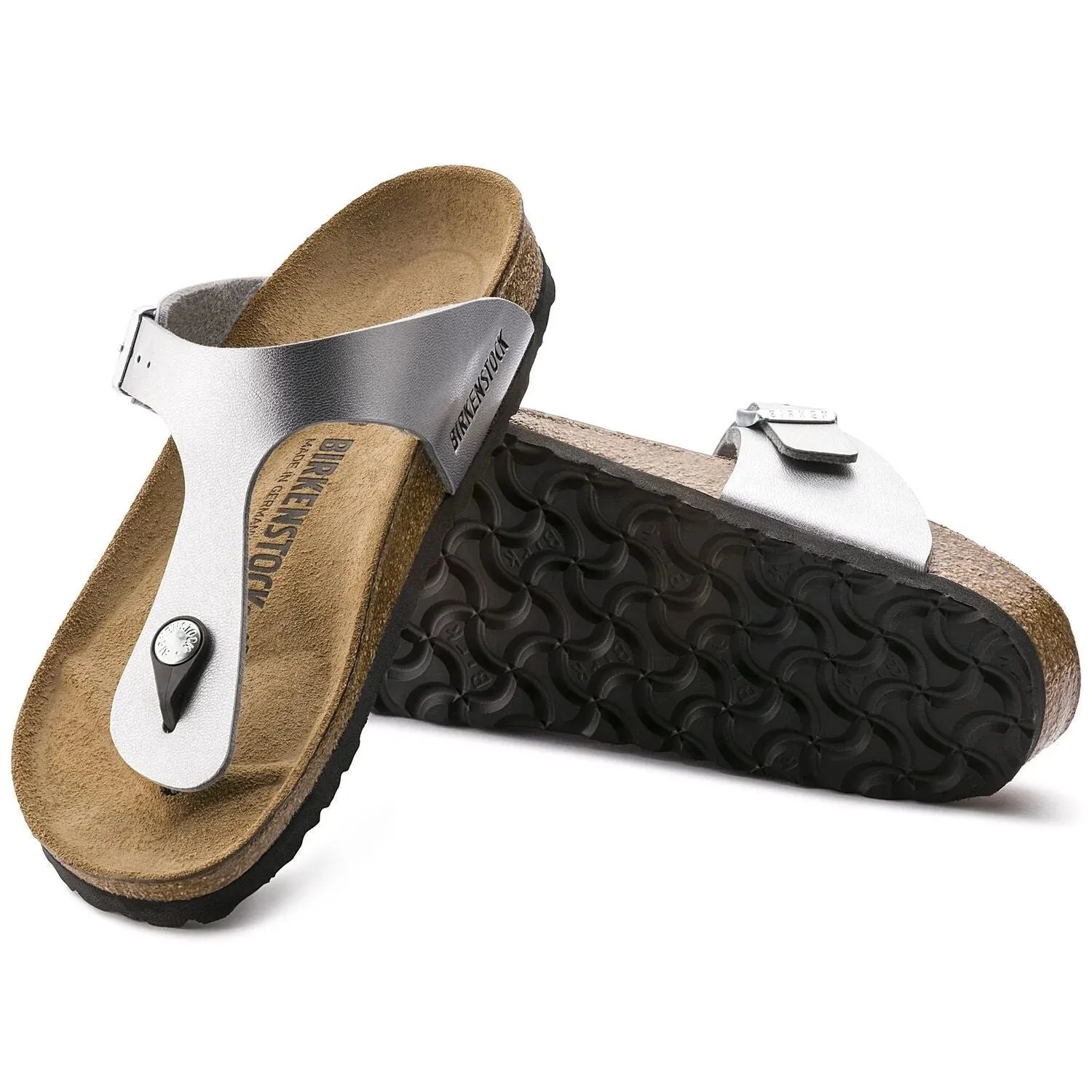 Birkenstock Shoes Gizeh Metallic Silver