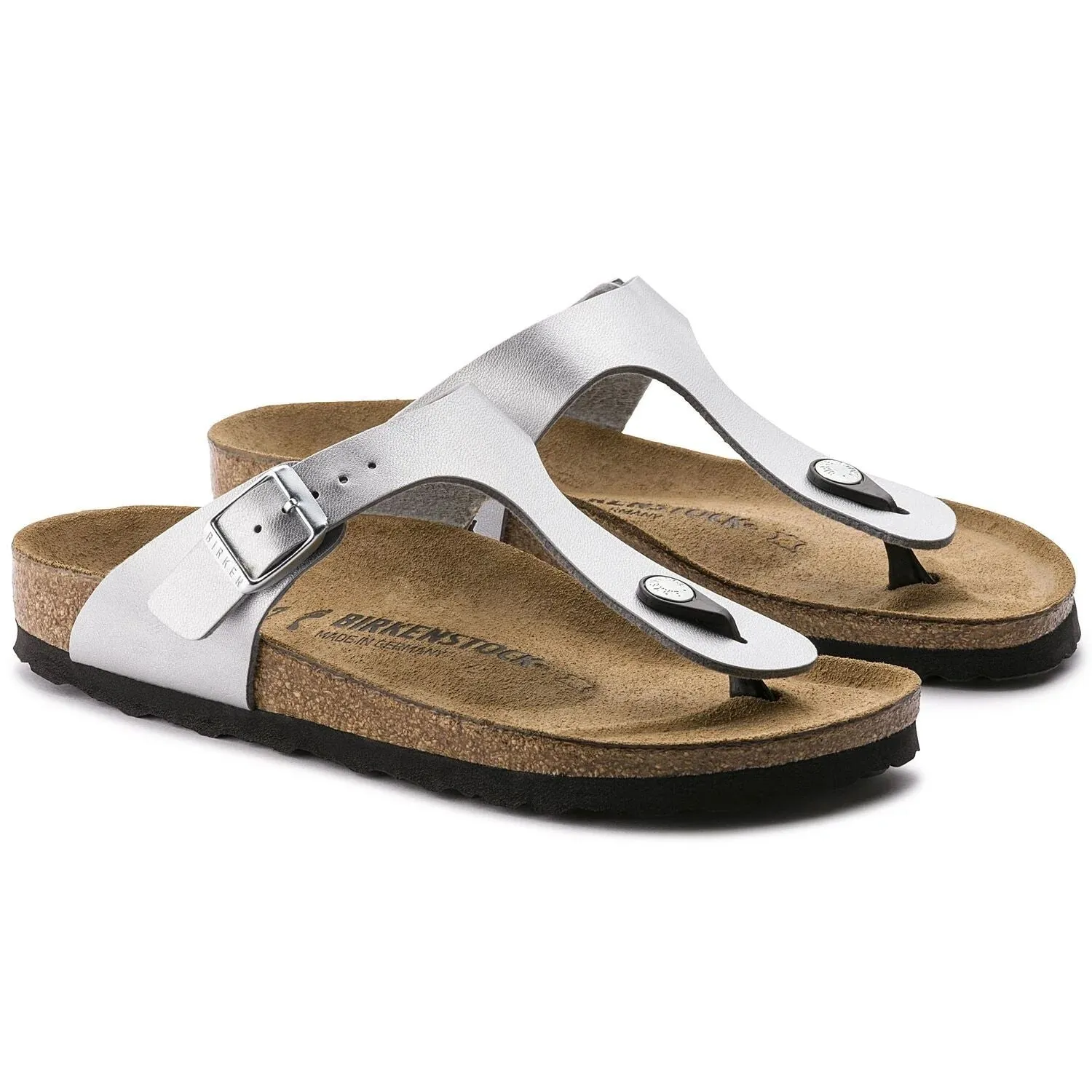 Birkenstock Shoes Gizeh Metallic Silver