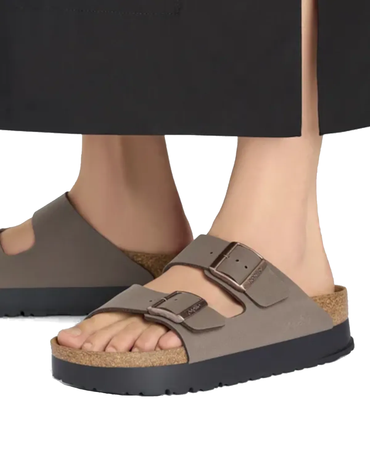 Birkenstock Shoes Papillio Arizona Birko-Flor Flex Platform Sandals in Mocha