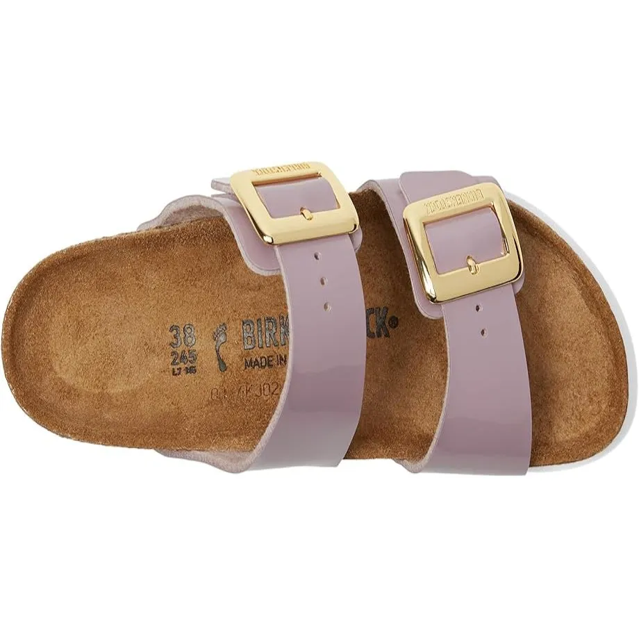 Birkenstock Shoes Sydney Luxe Buckle Faded Purple Patent Narrow
