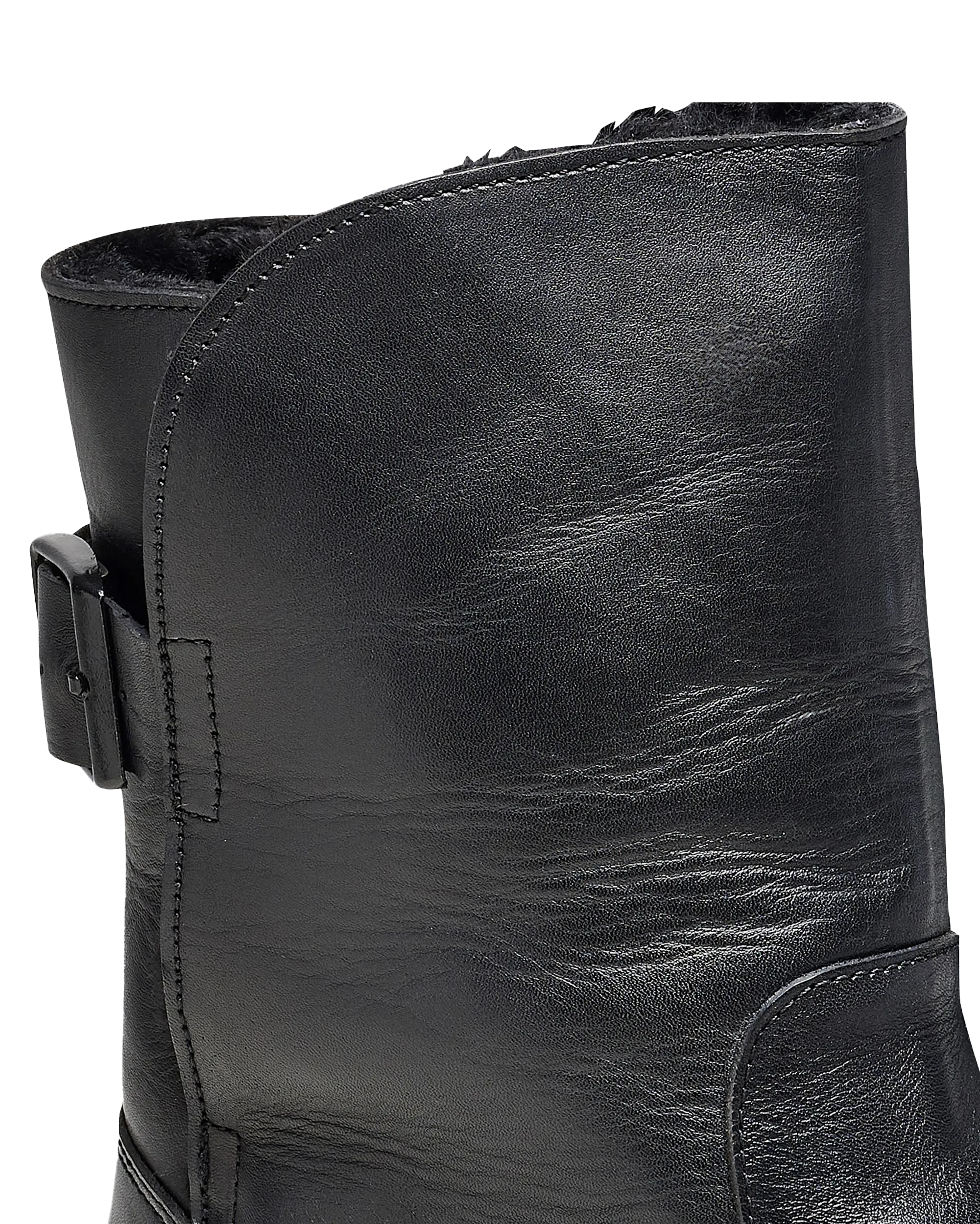 Birkenstock Shoes Uppsala Natural Leather Boots in Black