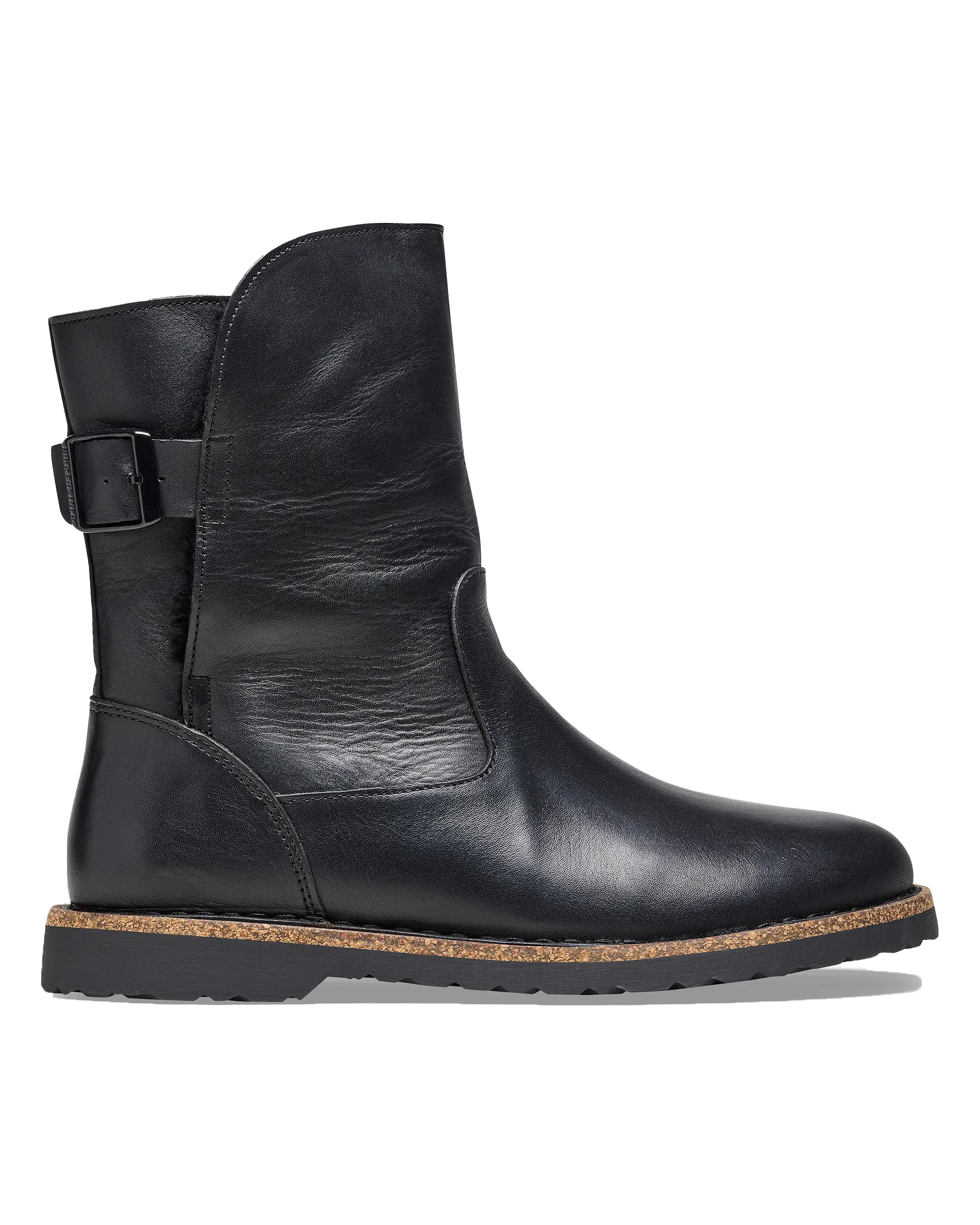Birkenstock Shoes Uppsala Natural Leather Boots in Black