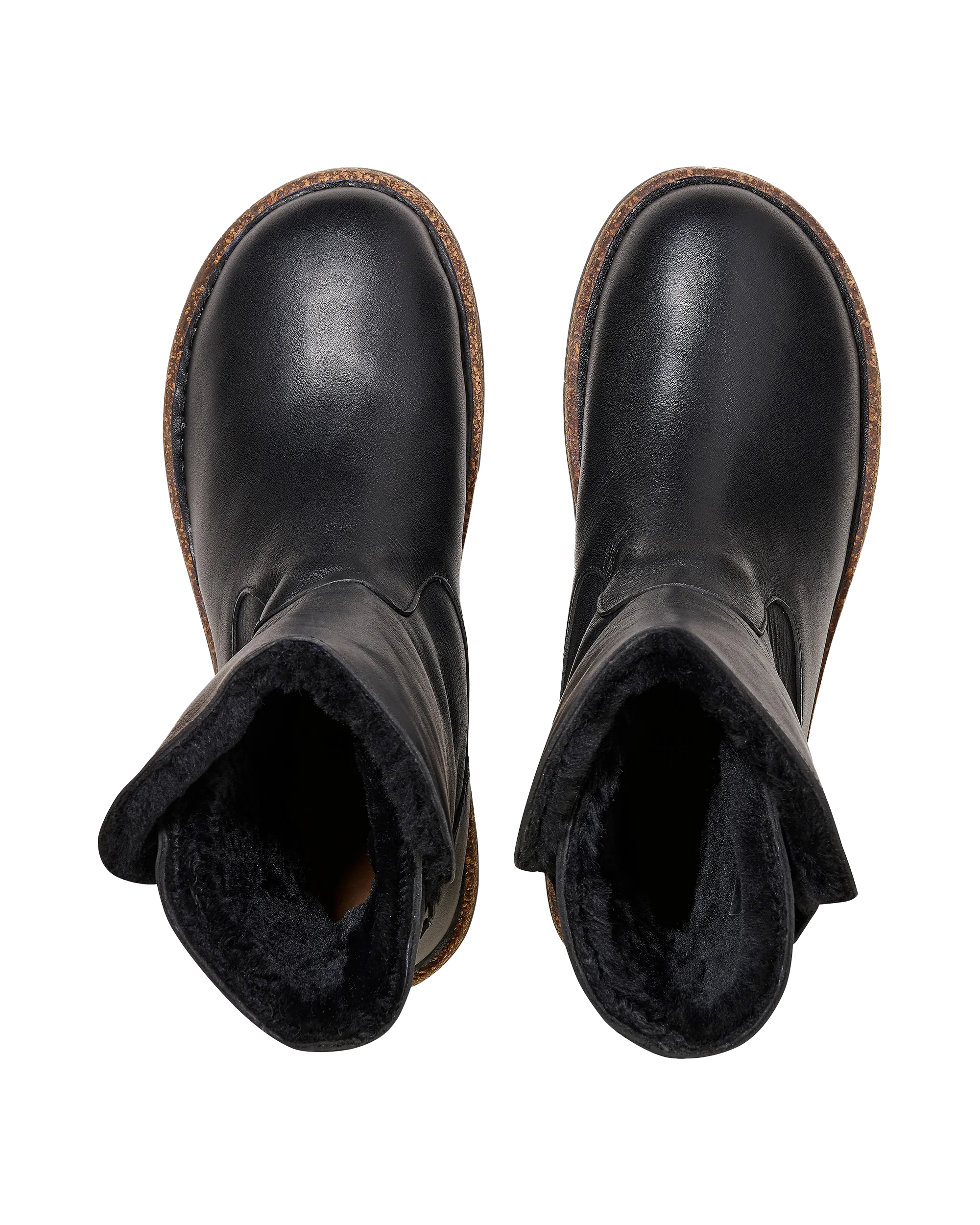 Birkenstock Shoes Uppsala Natural Leather Boots in Black