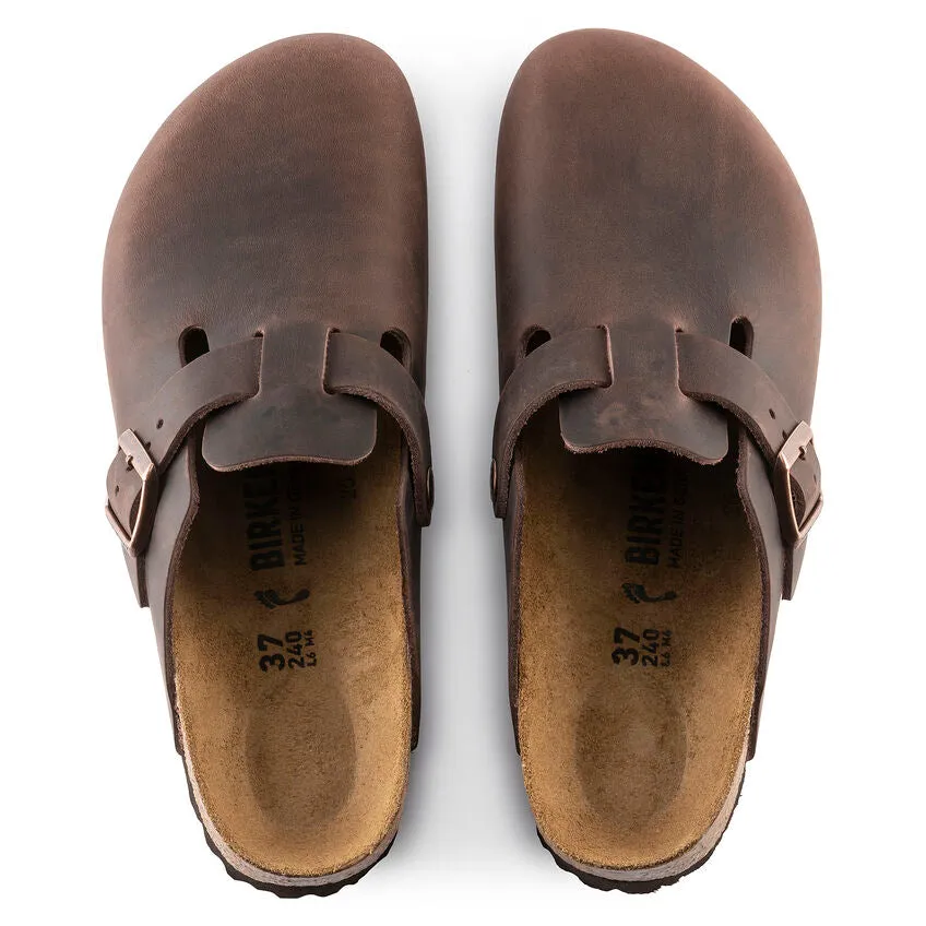 Birkenstock Shoes Women's Boston Oiled Leather Habana Narrow