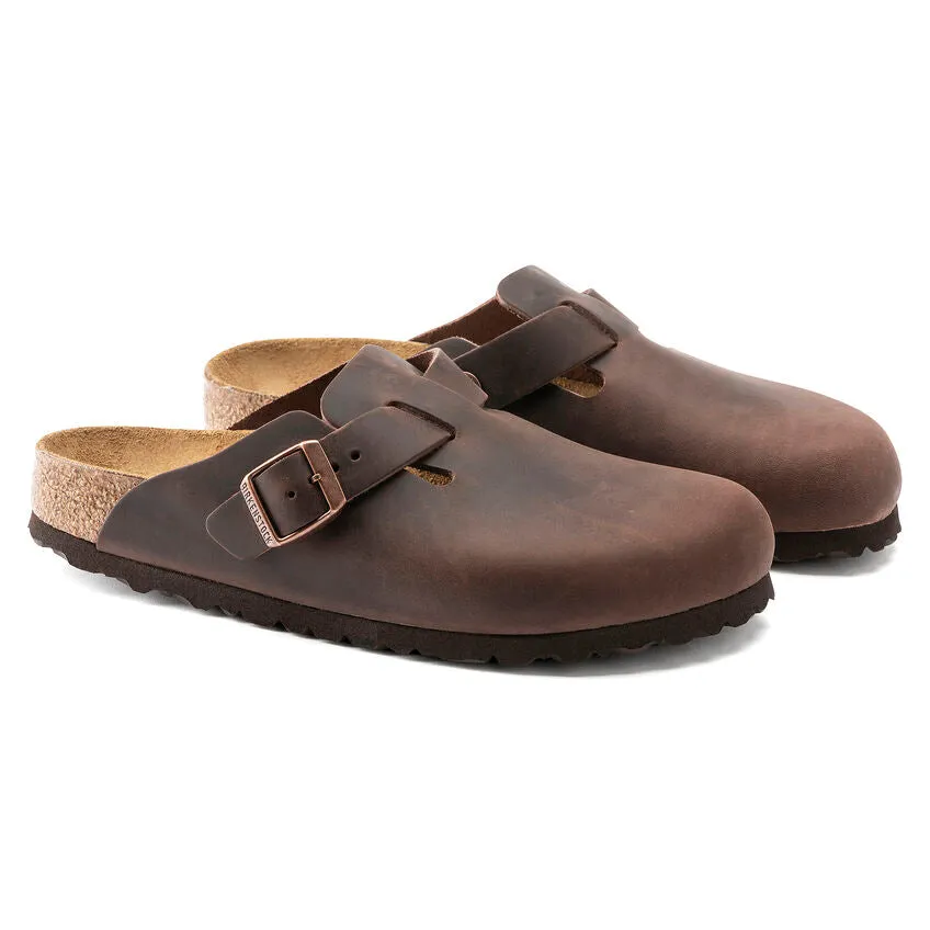 Birkenstock Shoes Women's Boston Oiled Leather Habana Narrow
