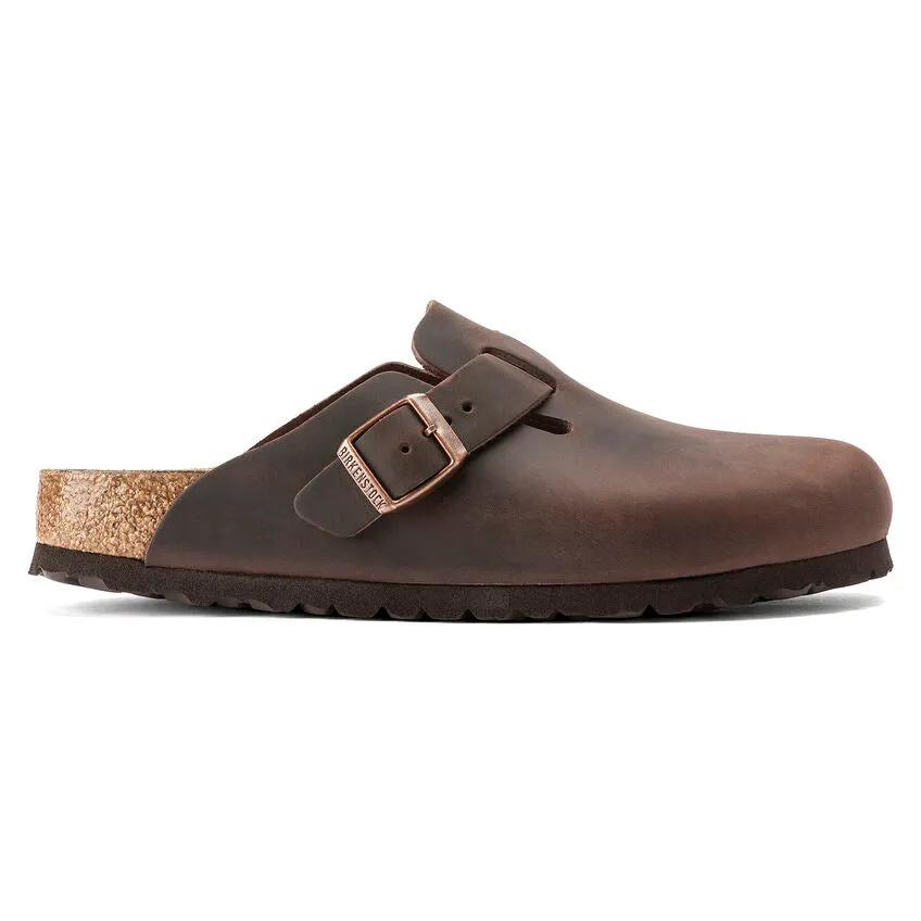 Birkenstock Shoes Women's Boston Oiled Leather Habana Narrow