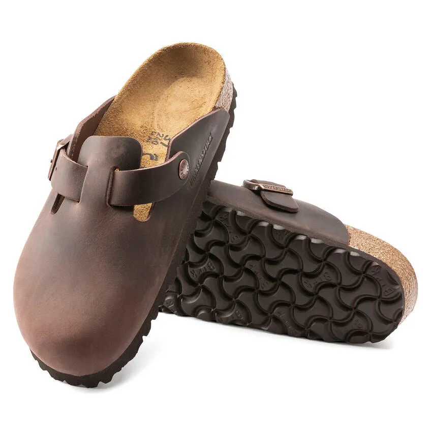Birkenstock Shoes Women's Boston Oiled Leather Habana Narrow