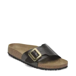 Birkenstock Women's Catalina Luxe Buckle Birko-Flor Sandal in Graceful Licorice