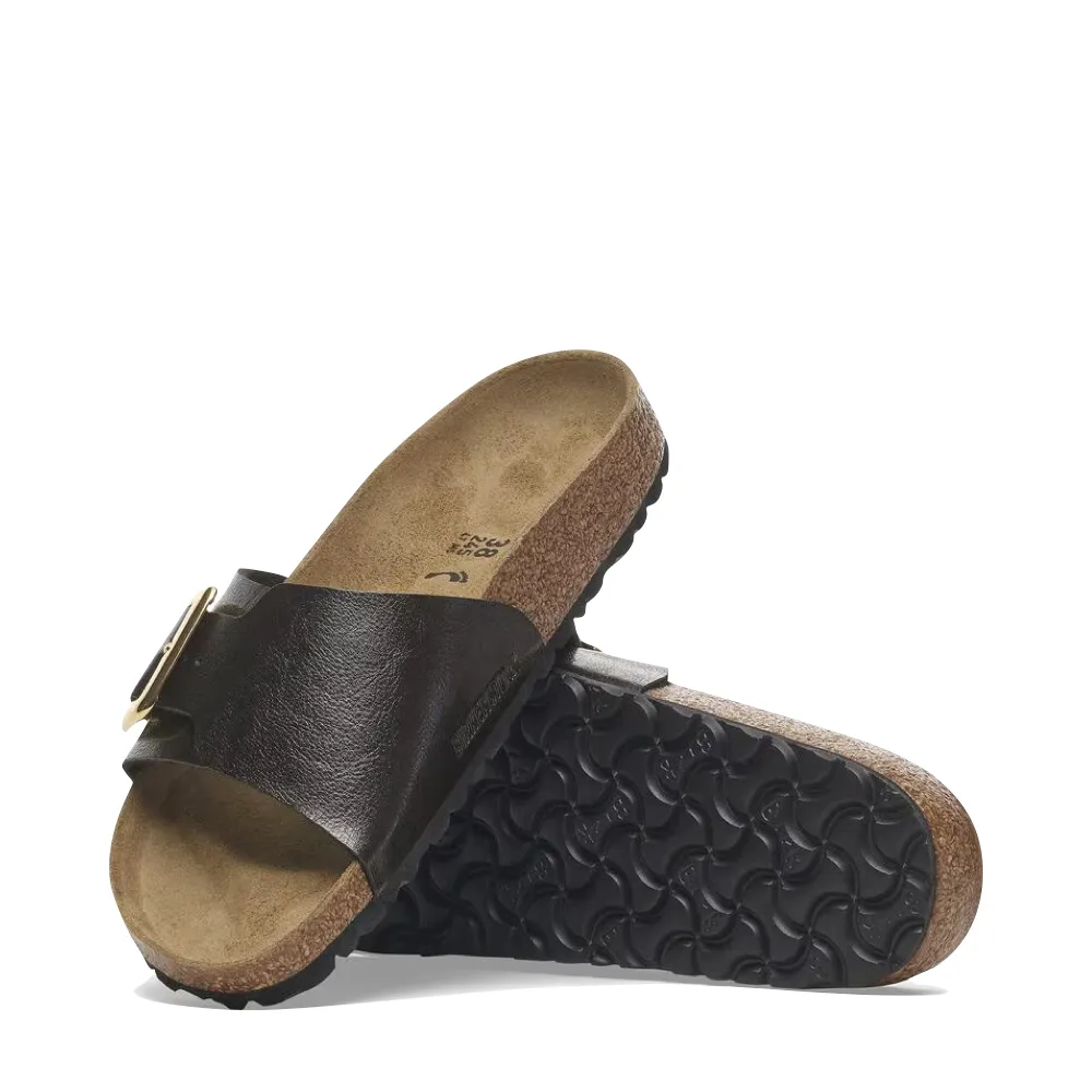 Birkenstock Women's Catalina Luxe Buckle Birko-Flor Sandal in Graceful Licorice