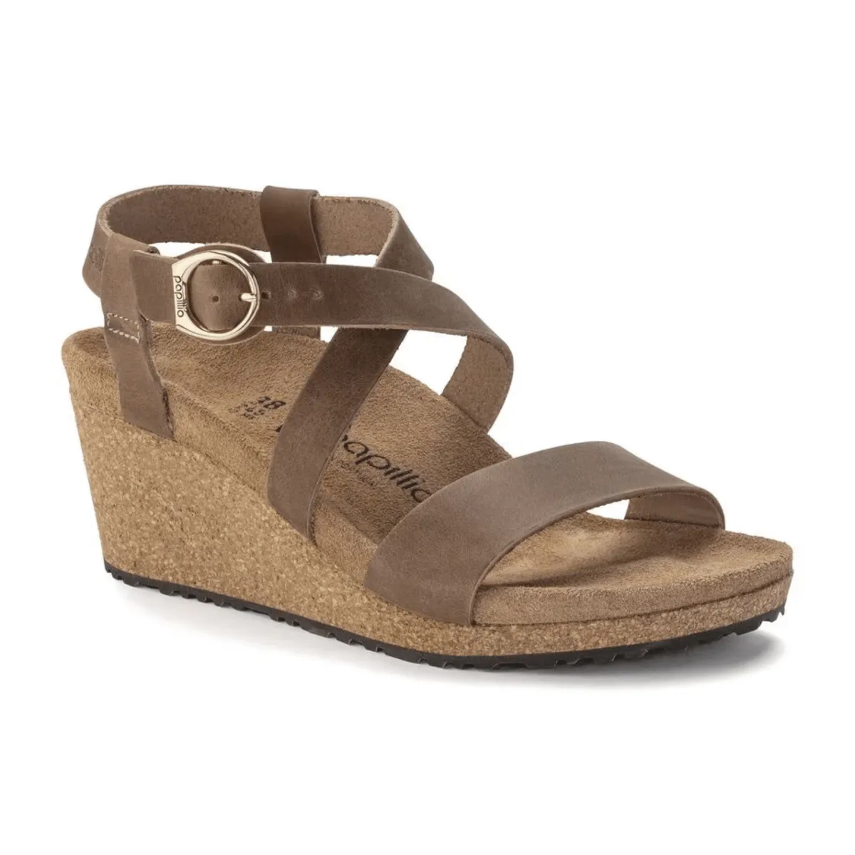 Birkenstock Women's Sibyl Ring-Buckle Oiled Leather Cognac