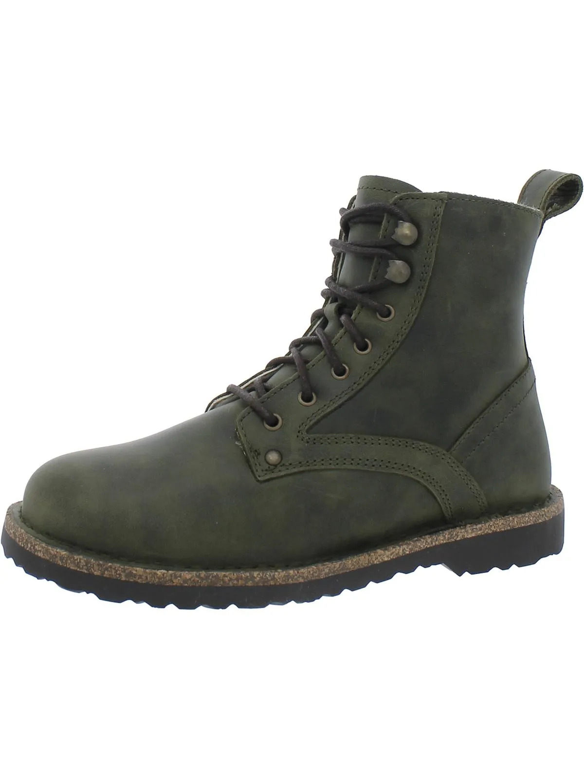 Bryson Shearling Womens Nubuck Leather Lace Up Combat & Lace-up Boots