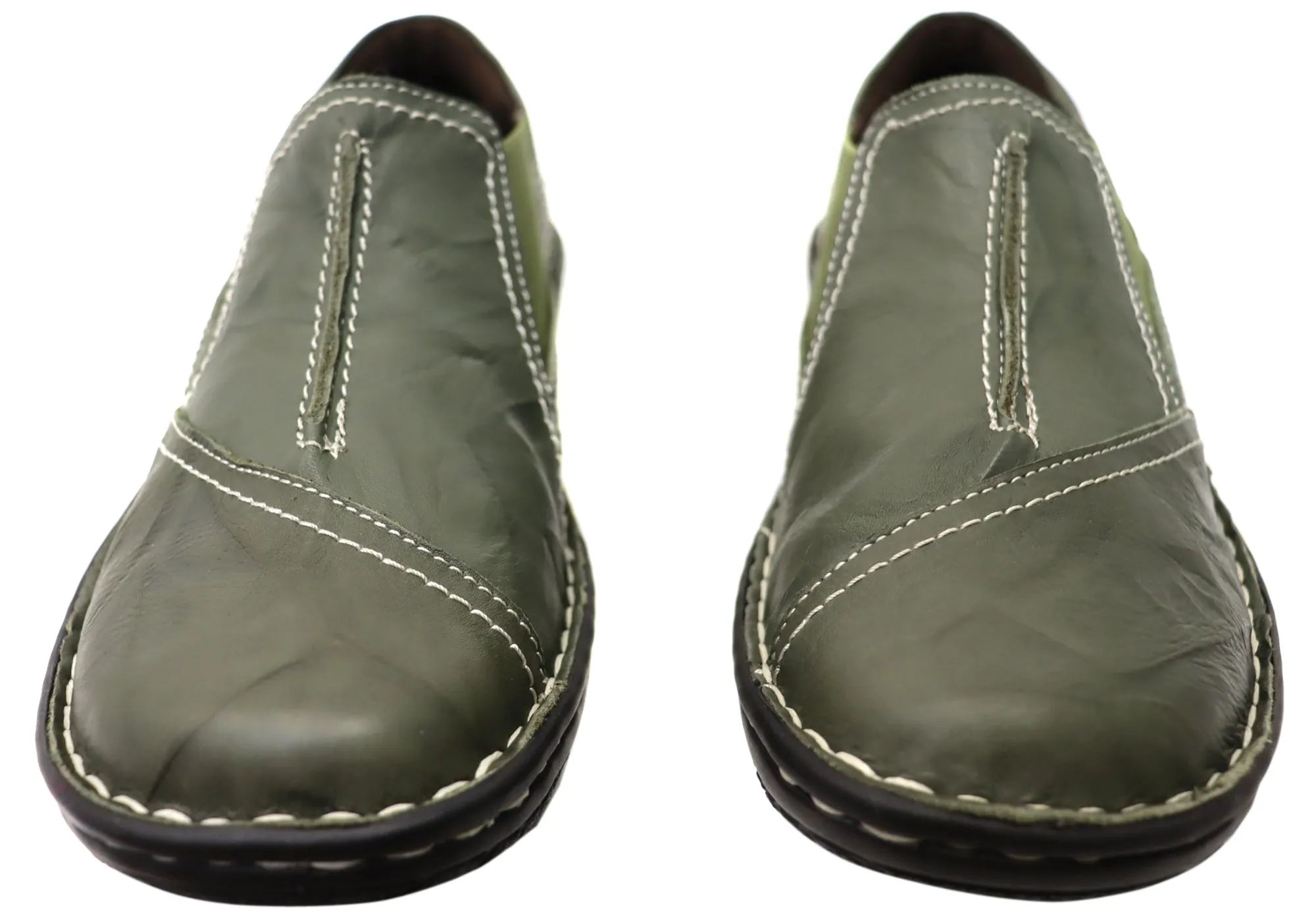 Cabello Comfort Womens 761-27 Leather Shoes Made In Turkey Cabello Comfort Shoes