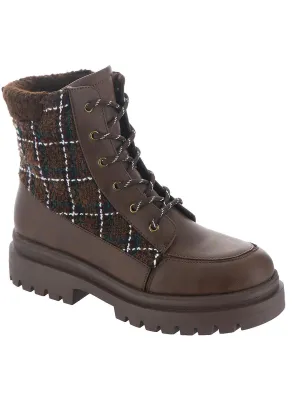 Desmond Womens Padded Insole Faux Leather Ankle Boots