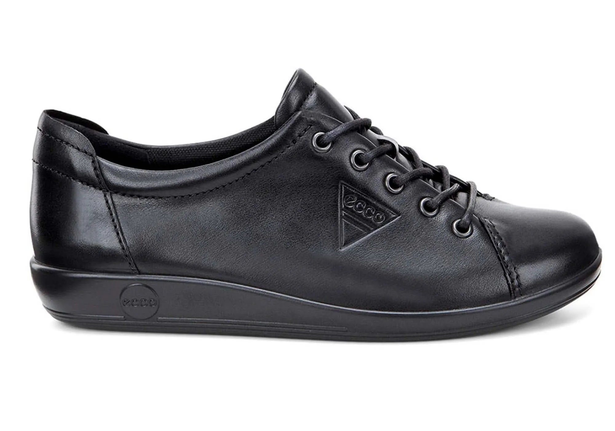ECCO Womens Comfortable Leather Soft 2.0 Sneakers Shoes ECCO Shoes