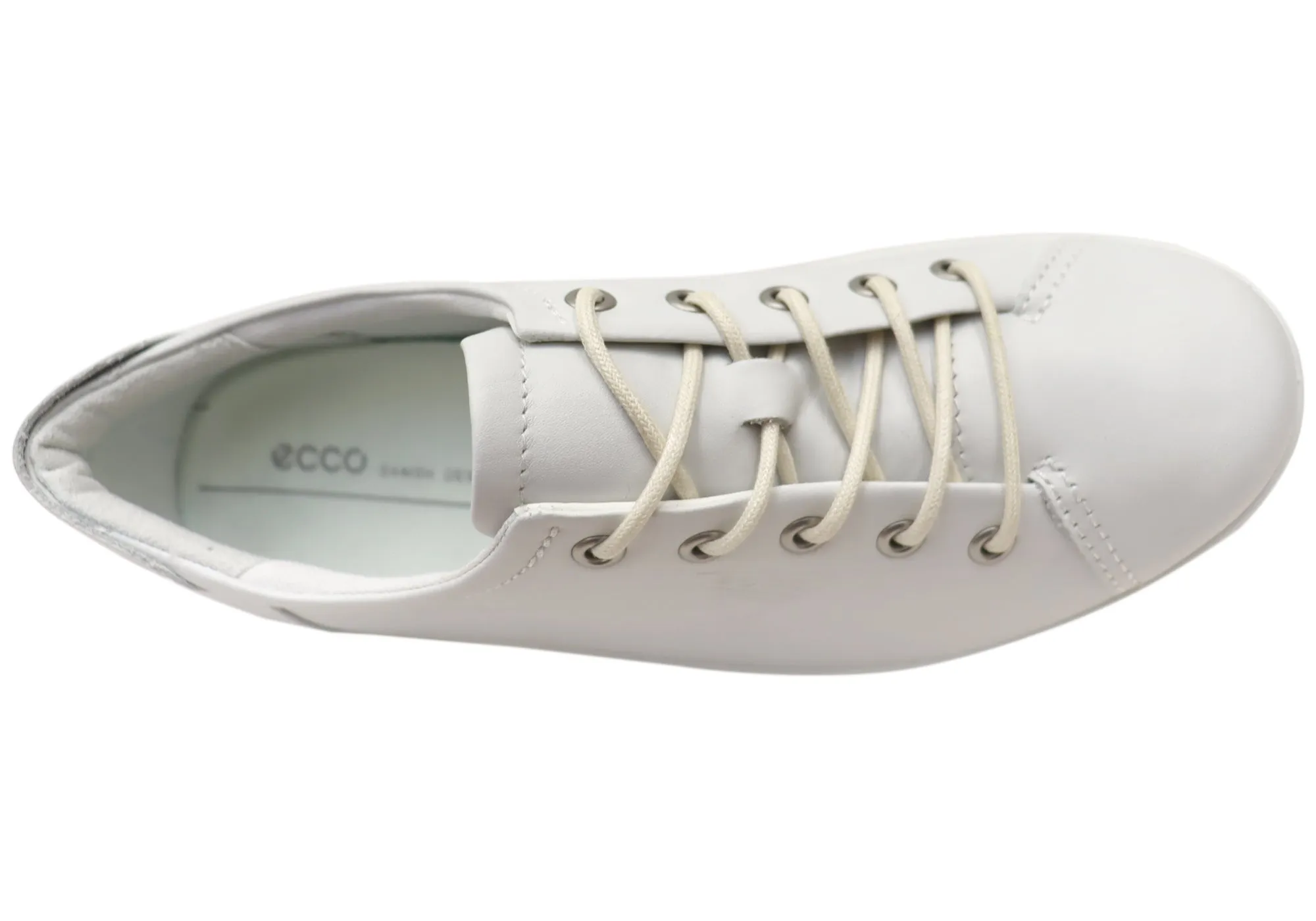 ECCO Womens Comfortable Leather Soft 2.0 Sneakers Shoes ECCO Shoes