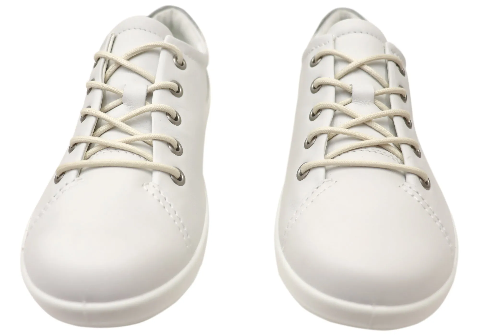 ECCO Womens Comfortable Leather Soft 2.0 Sneakers Shoes ECCO Shoes