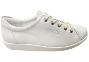 ECCO Womens Comfortable Leather Soft 2.0 Sneakers Shoes ECCO Shoes