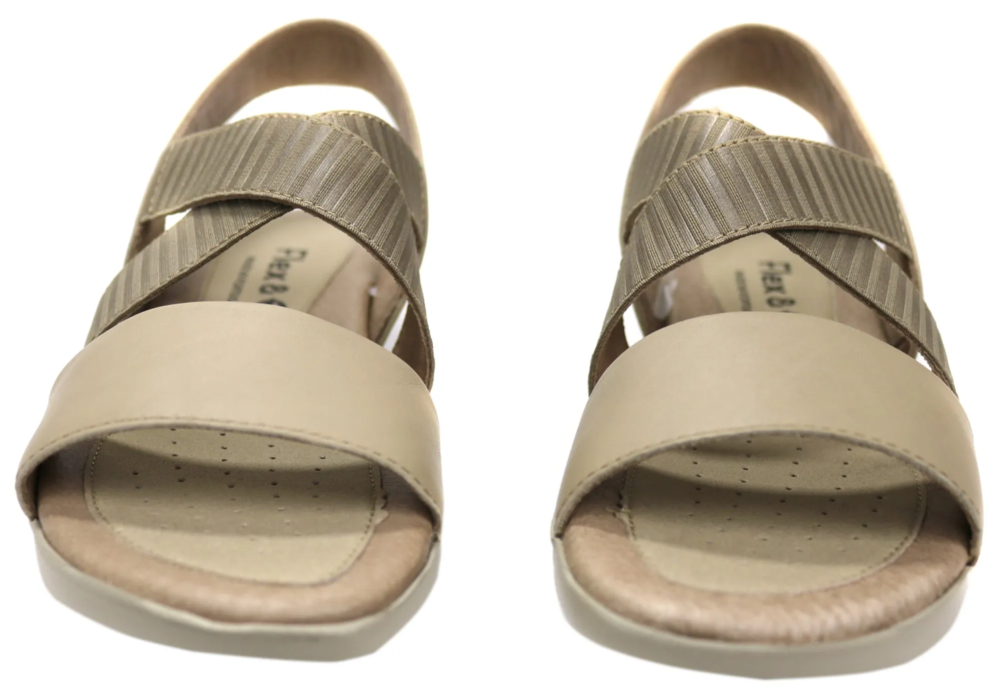 Flex & Go Dory Womens Comfort Leather Sandals Shoes Made In Portugal Flex & Go Shoes