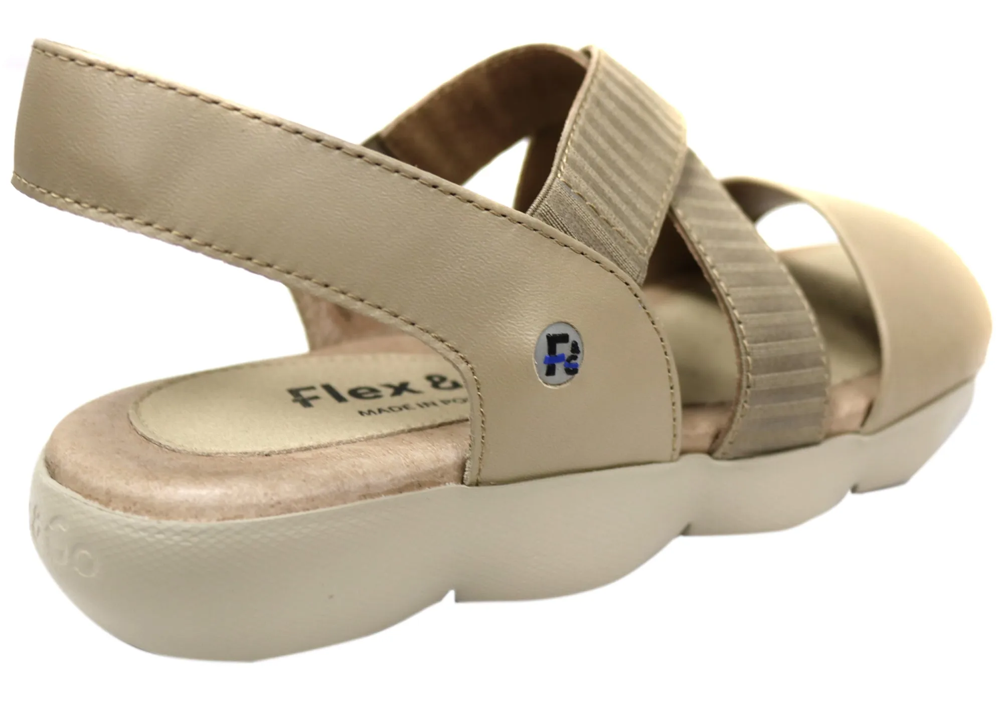 Flex & Go Dory Womens Comfort Leather Sandals Shoes Made In Portugal Flex & Go Shoes