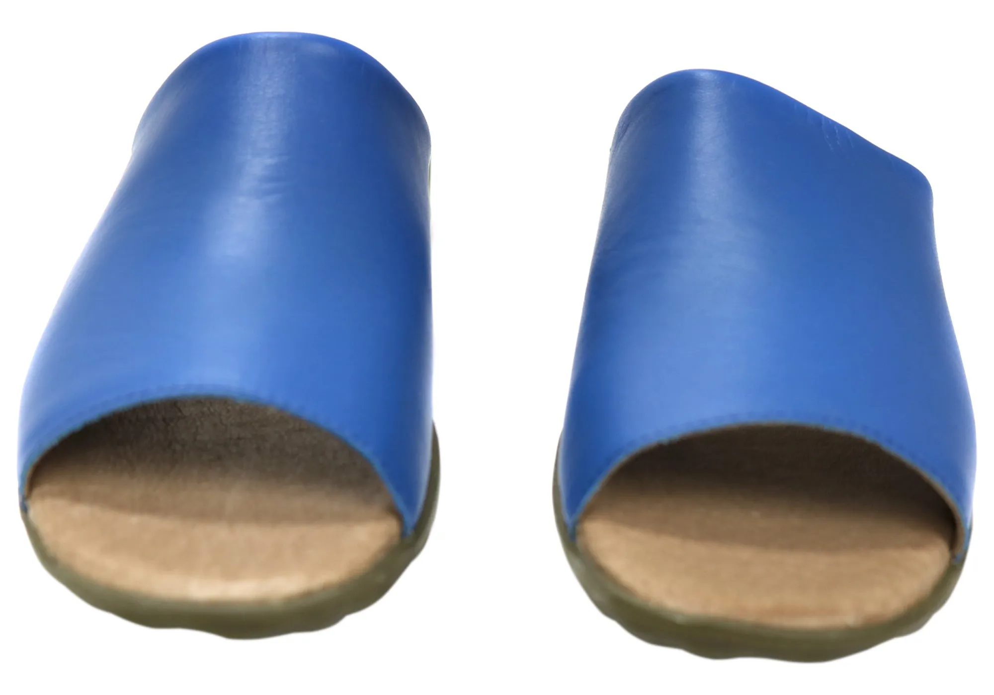 Flex & Go Host Womens Comfort Leather Slides Sandals Made In Portugal Flex & Go Shoes