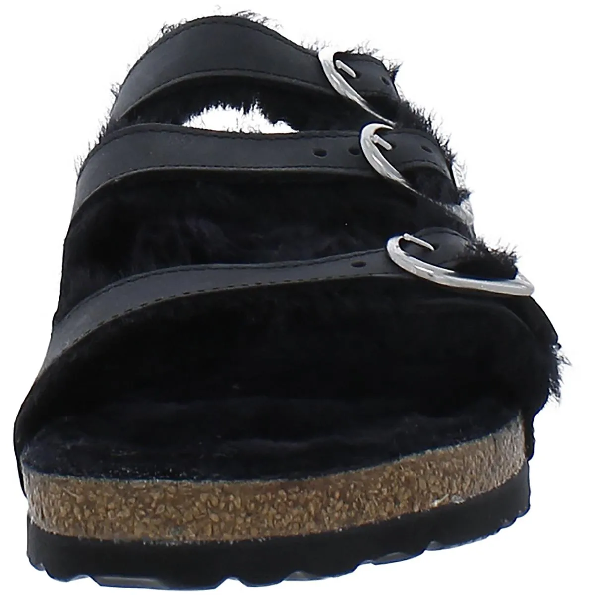 Florida Fresh Shearling Womens Shearling Leather Slide Sandals