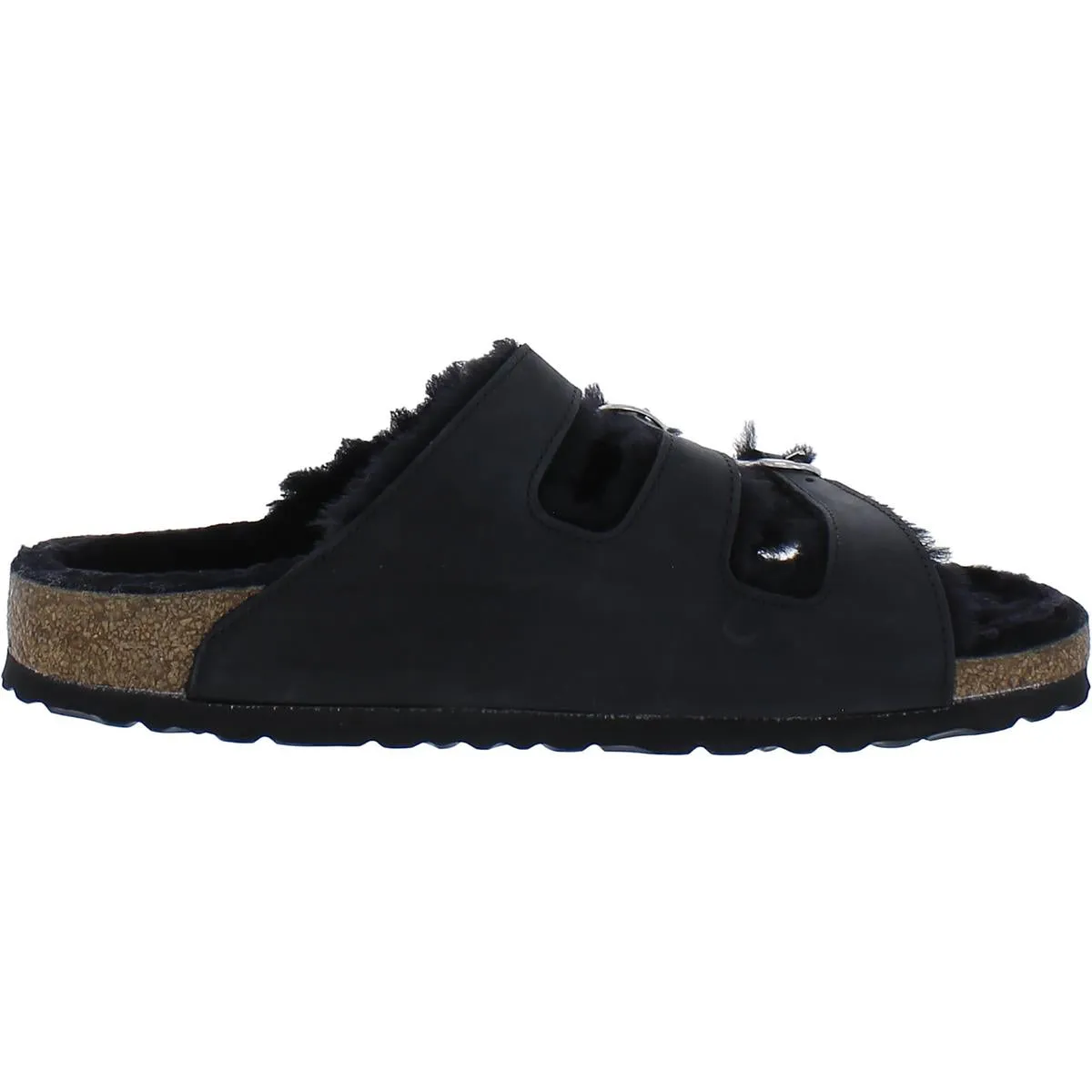 Florida Fresh Shearling Womens Shearling Leather Slide Sandals