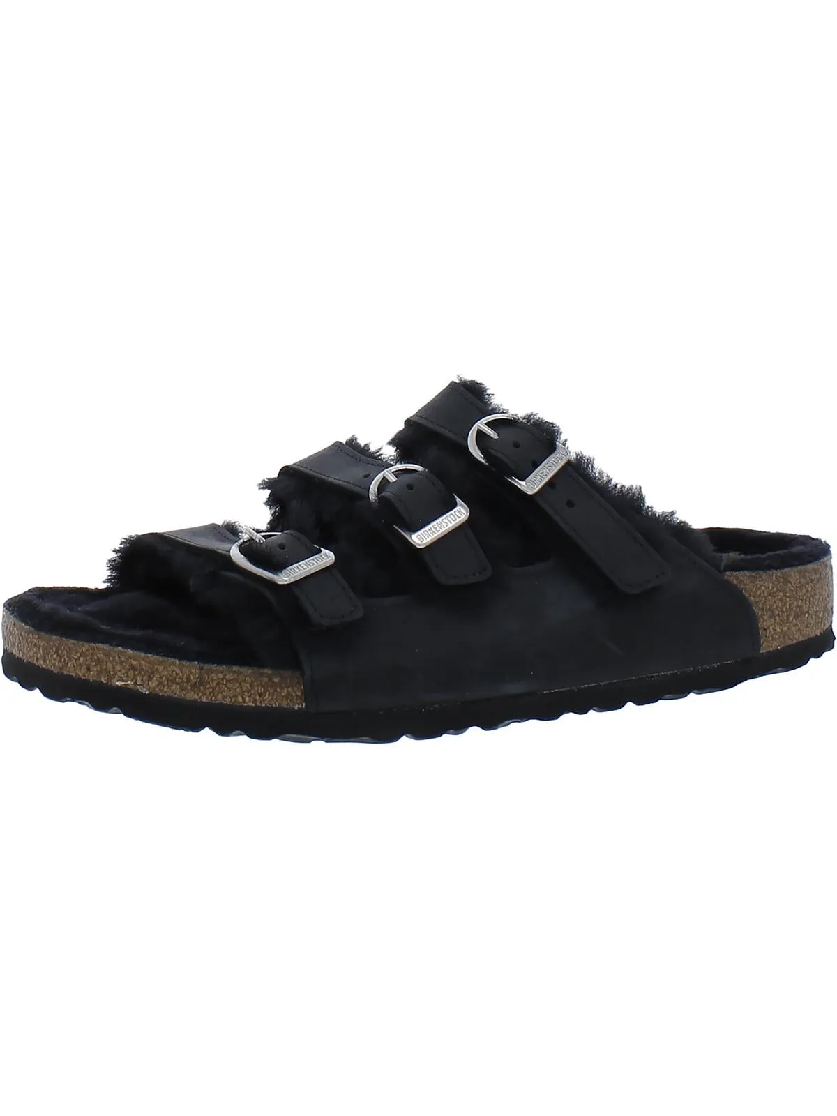 Florida Fresh Shearling Womens Shearling Leather Slide Sandals
