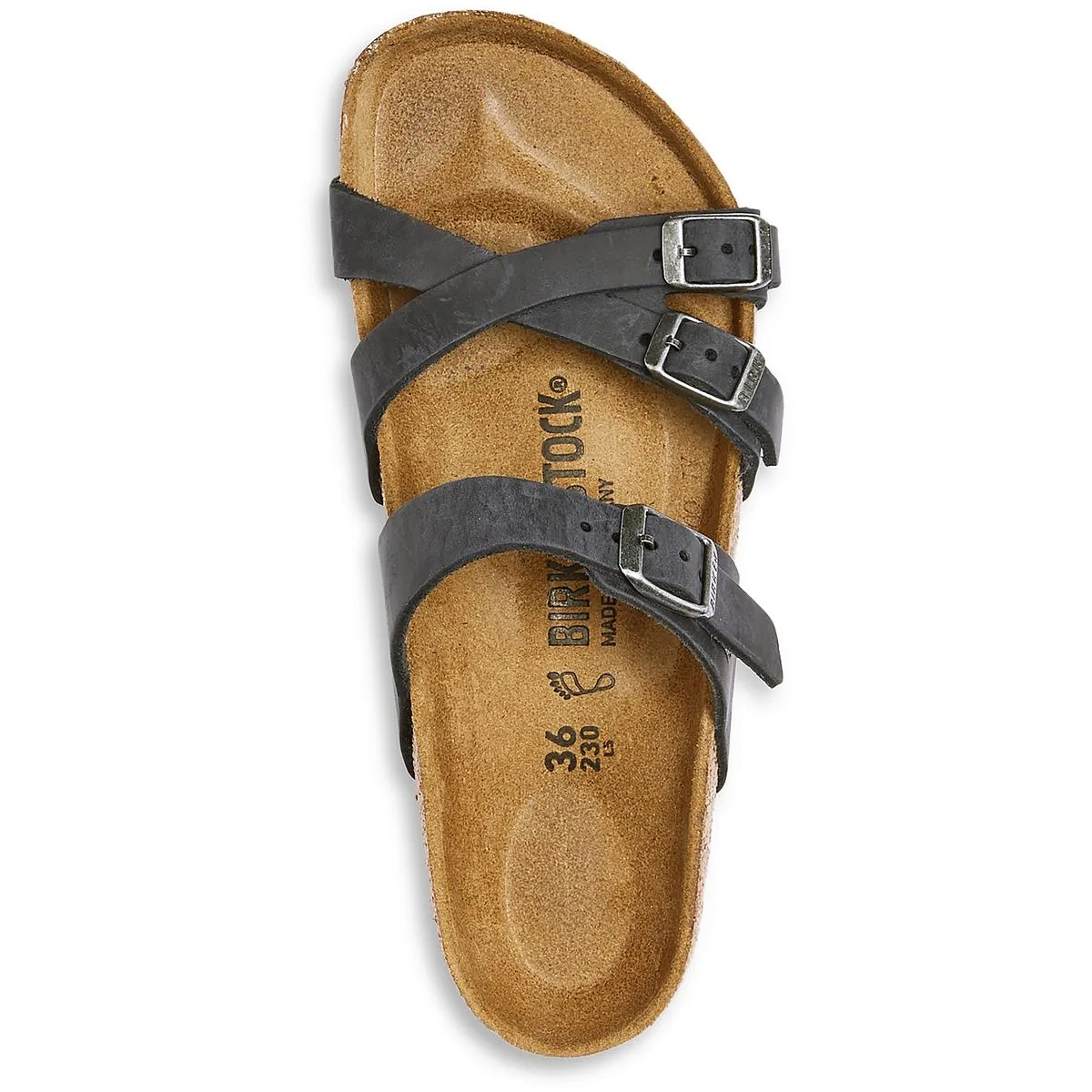 Franca Womens Footbed Buckle Slide Sandals
