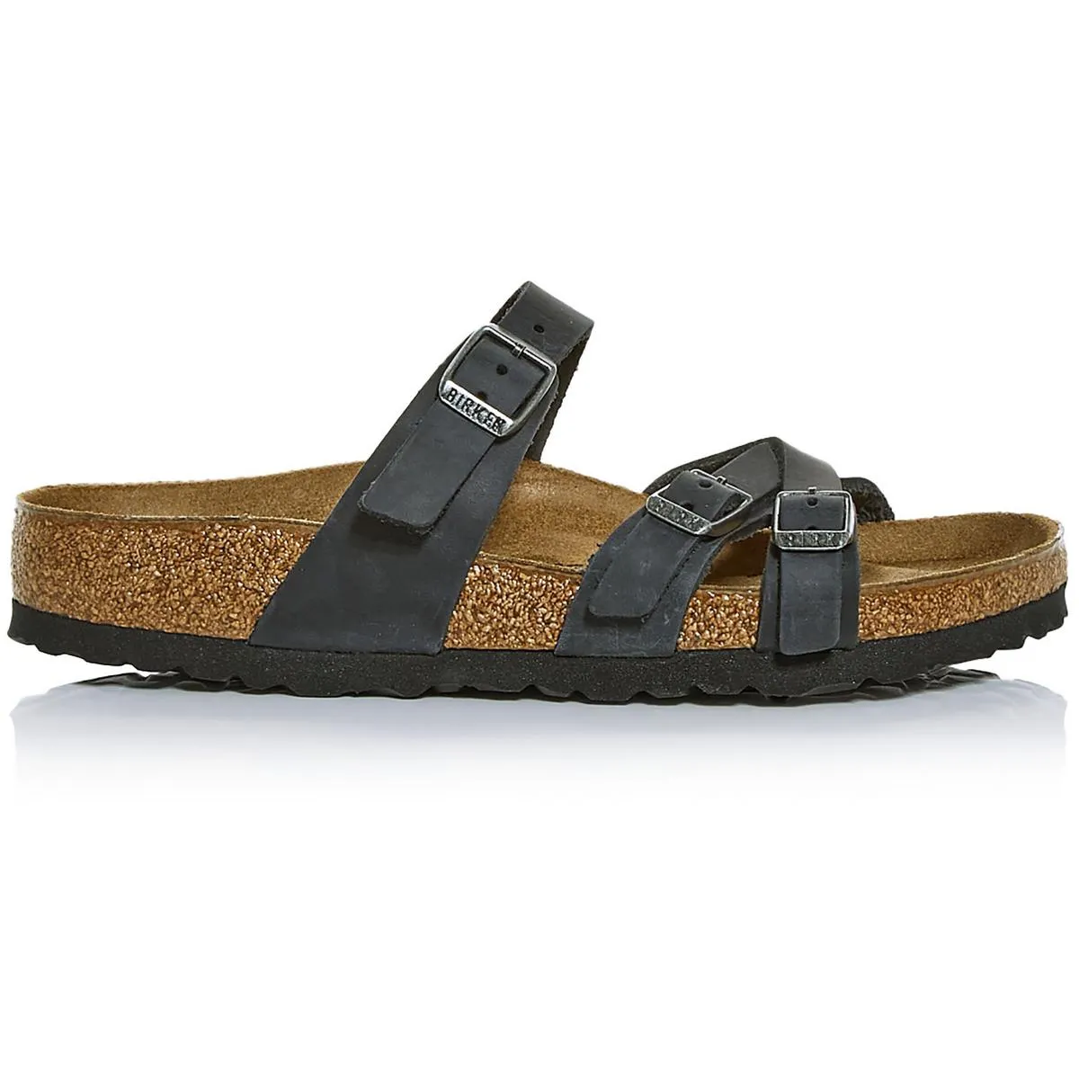 Franca Womens Footbed Buckle Slide Sandals