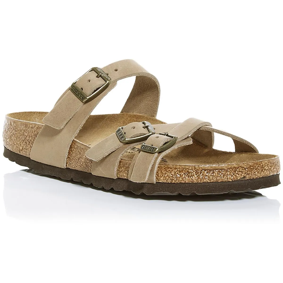 Franca Womens Footbed Buckle Slide Sandals