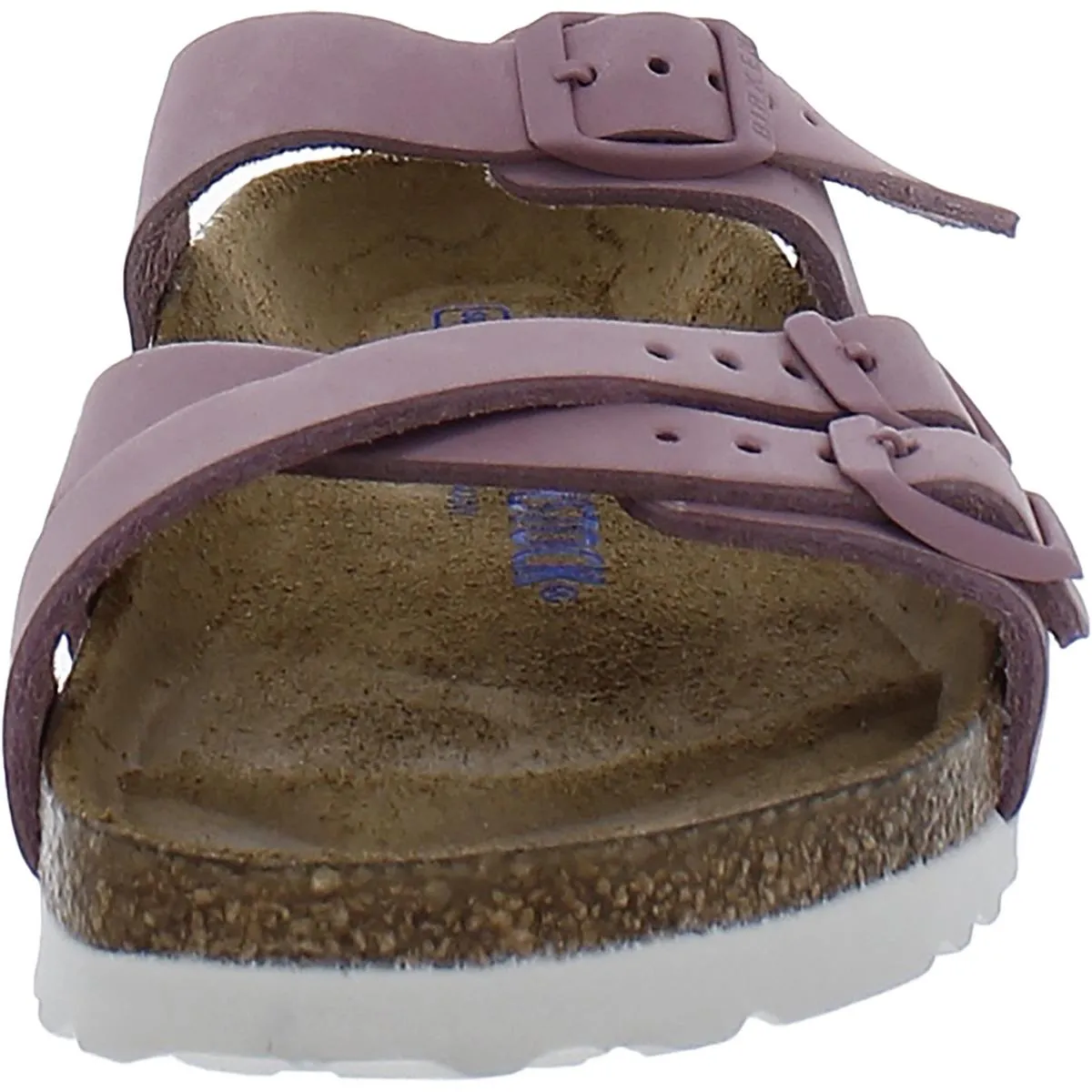 Franca Womens Leather Footbed Slide Sandals