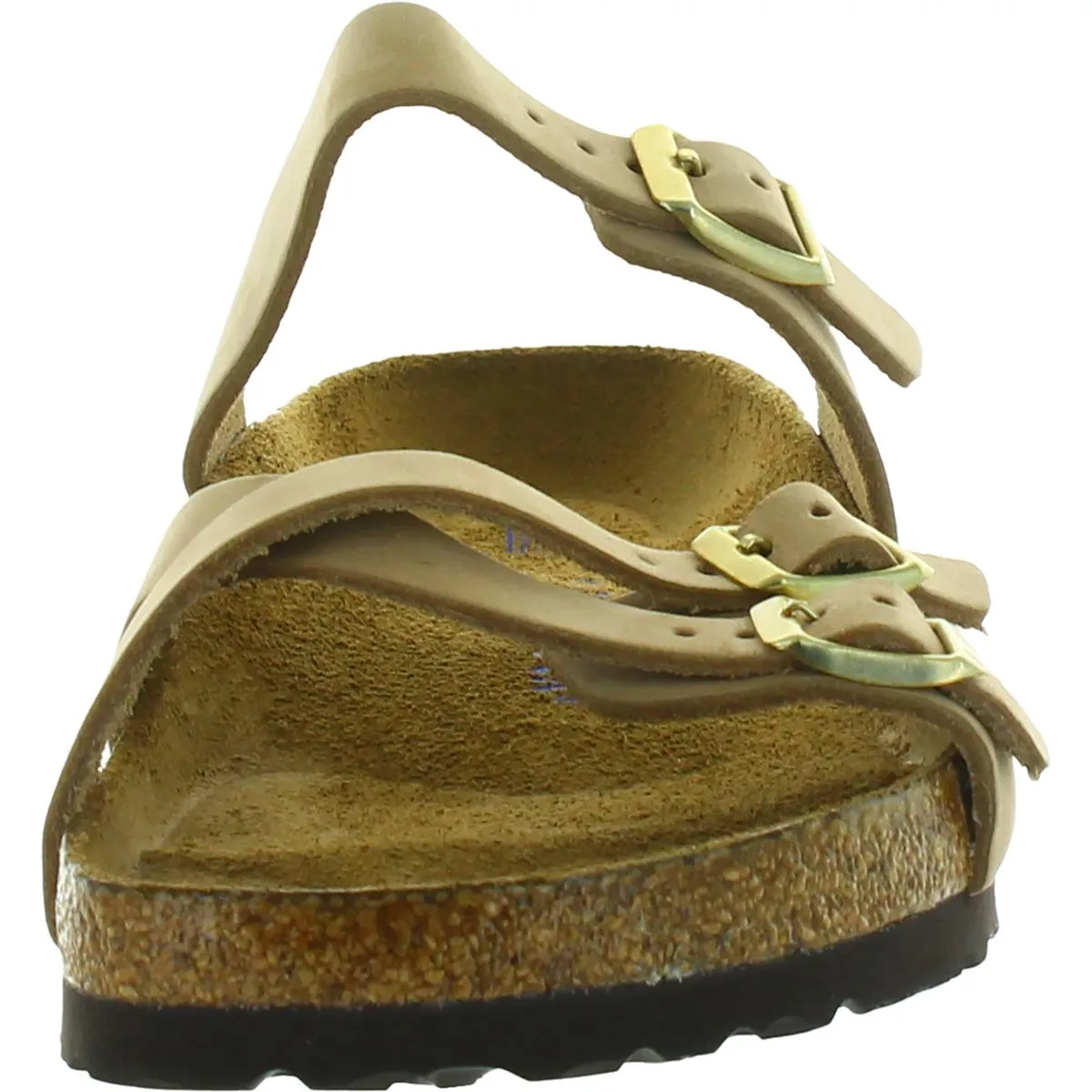 Franca Womens Leather Footbed Slide Sandals